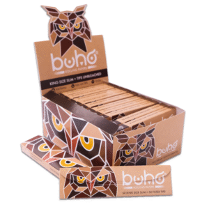 PAPEL BUHO NATURAL KING SIZE SLIM + TIPS 50+50 (110MM)(24)